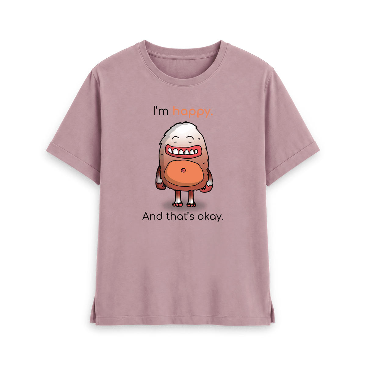 Mauve Printed T-shirt Front