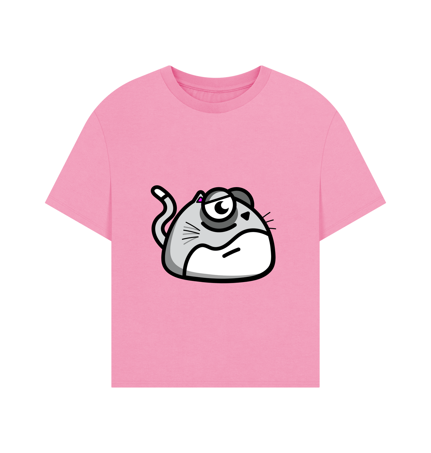 Rose Pink Printed T-shirt Front