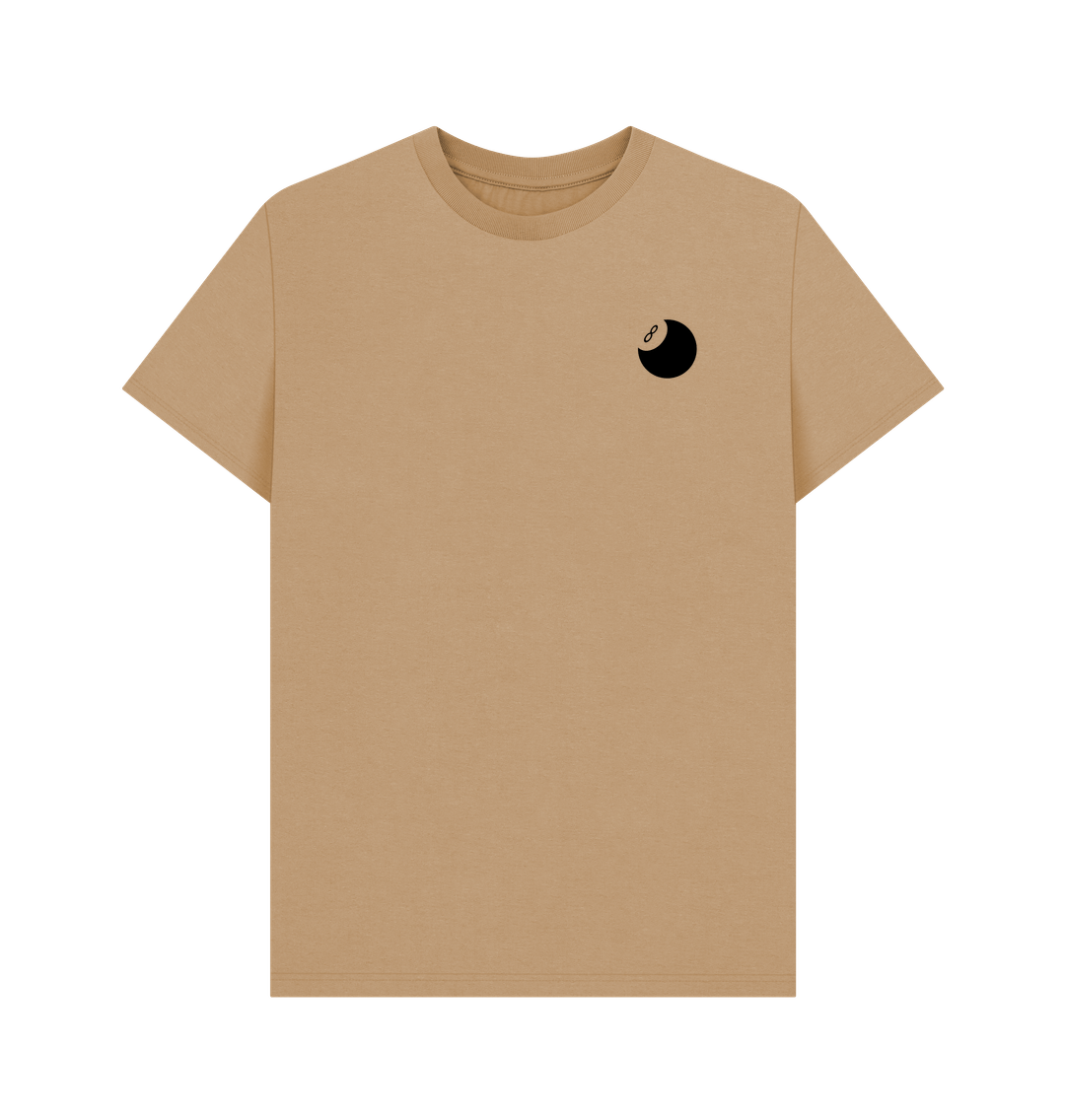 Sand Organic Cotton Men's 8 Ball T-Shirt Small Logo