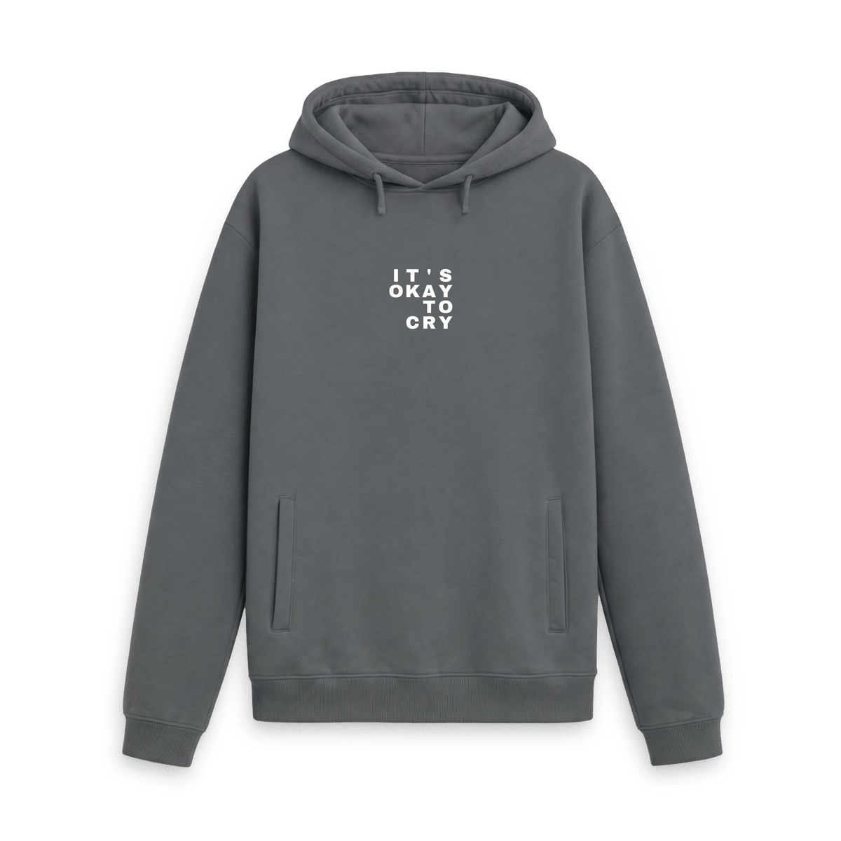 Slate Grey Printed Hoody Front