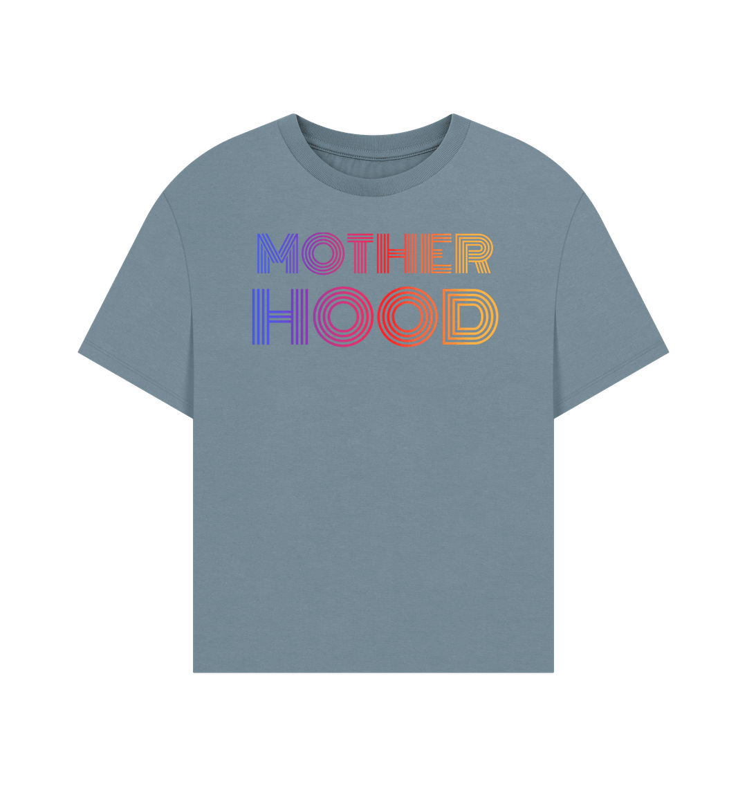 Stone Blue Mum's Motherhood Organic Cotton Women's T-Shirt Oversized