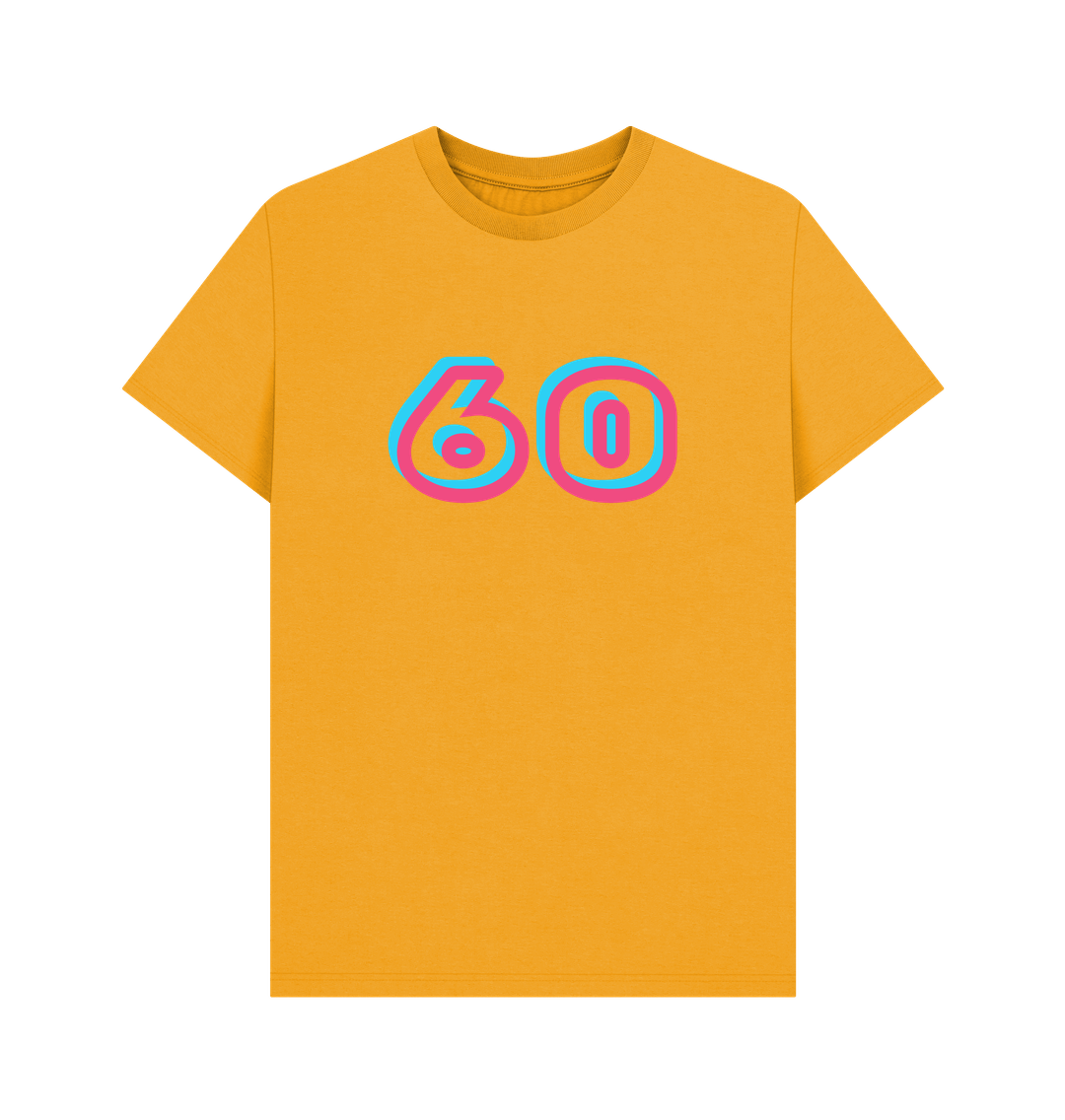 Mustard Men's Organic Cotton T Shirts 60th birthday