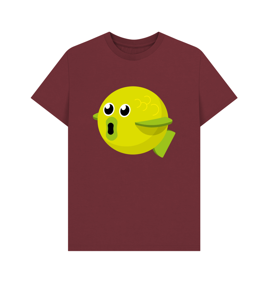 Red Wine Organic Cotton Men's Fish T-Shirt