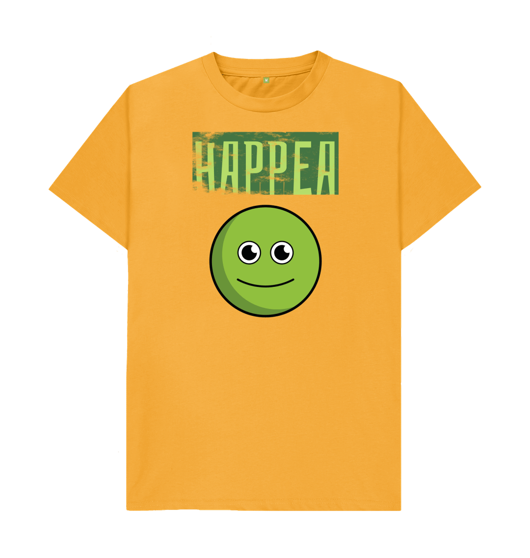 Mustard Organic Cotton Happea Mental Health Men's T-Shirt