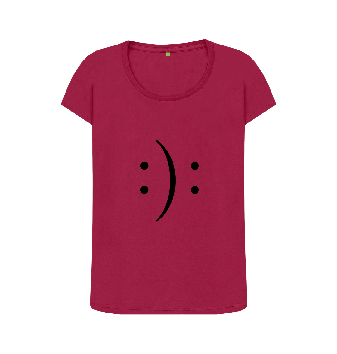 Cherry Organic Cotton Smile Mental Health Women's T-Shirt