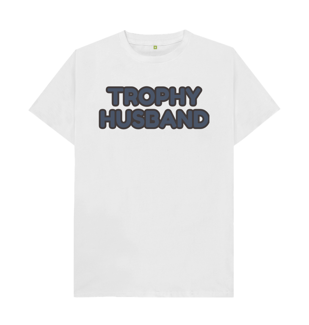 White Organic Cotton Trophy Husband Men's T-Shirt