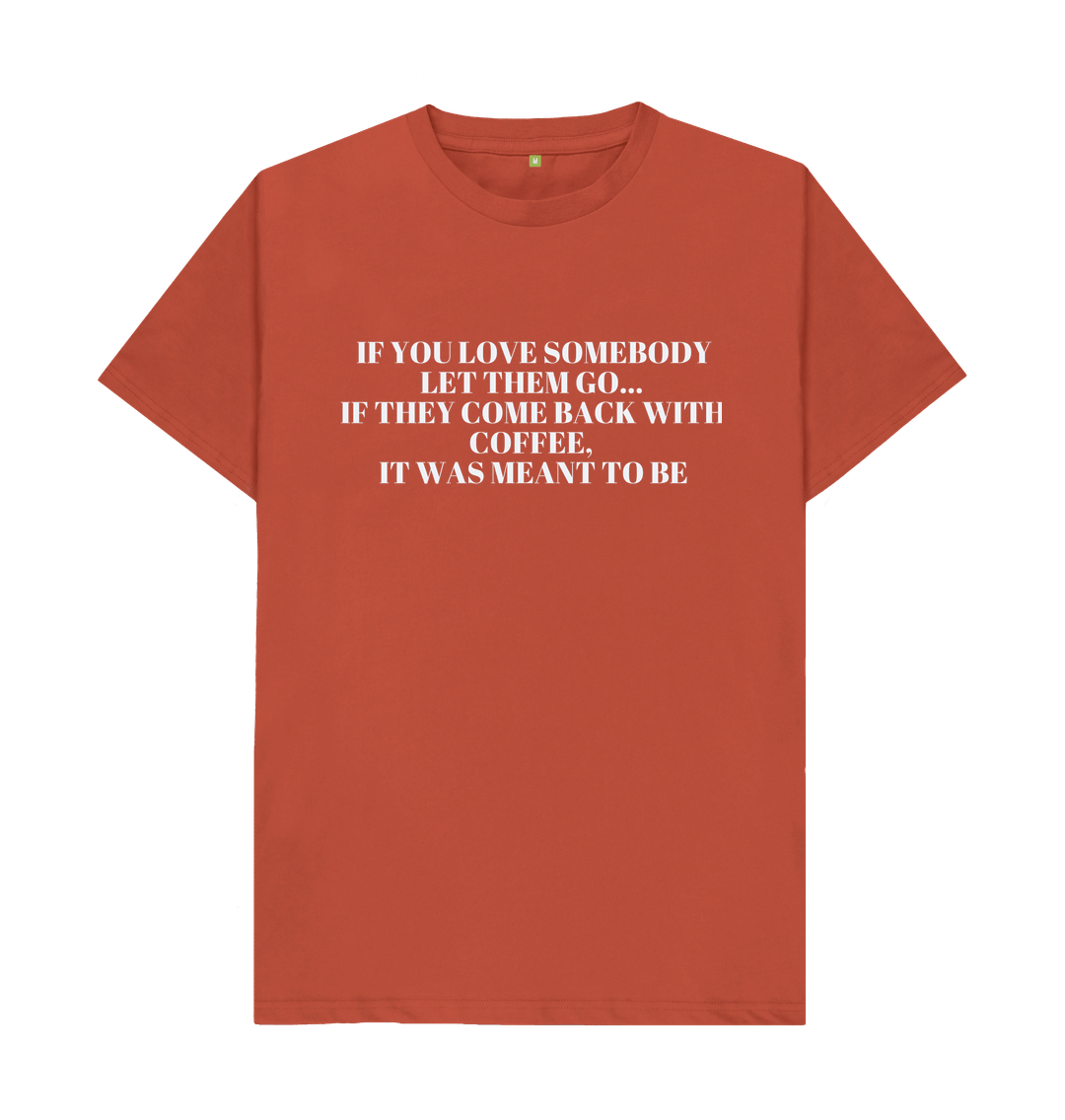Rust Organic Cotton Men's T-shirt Coffee