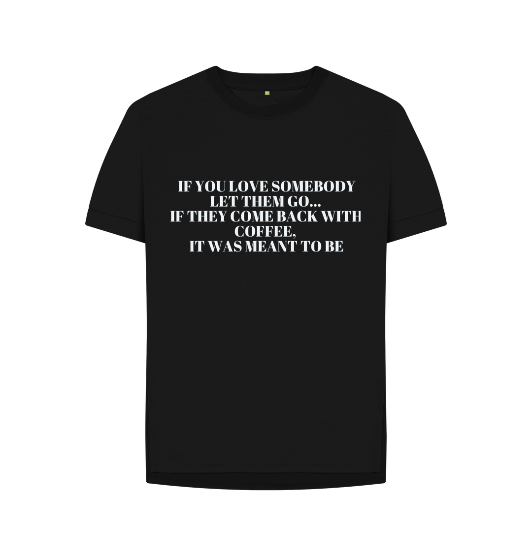 Black Organic Cotton Woman's T-Shirt Coffee