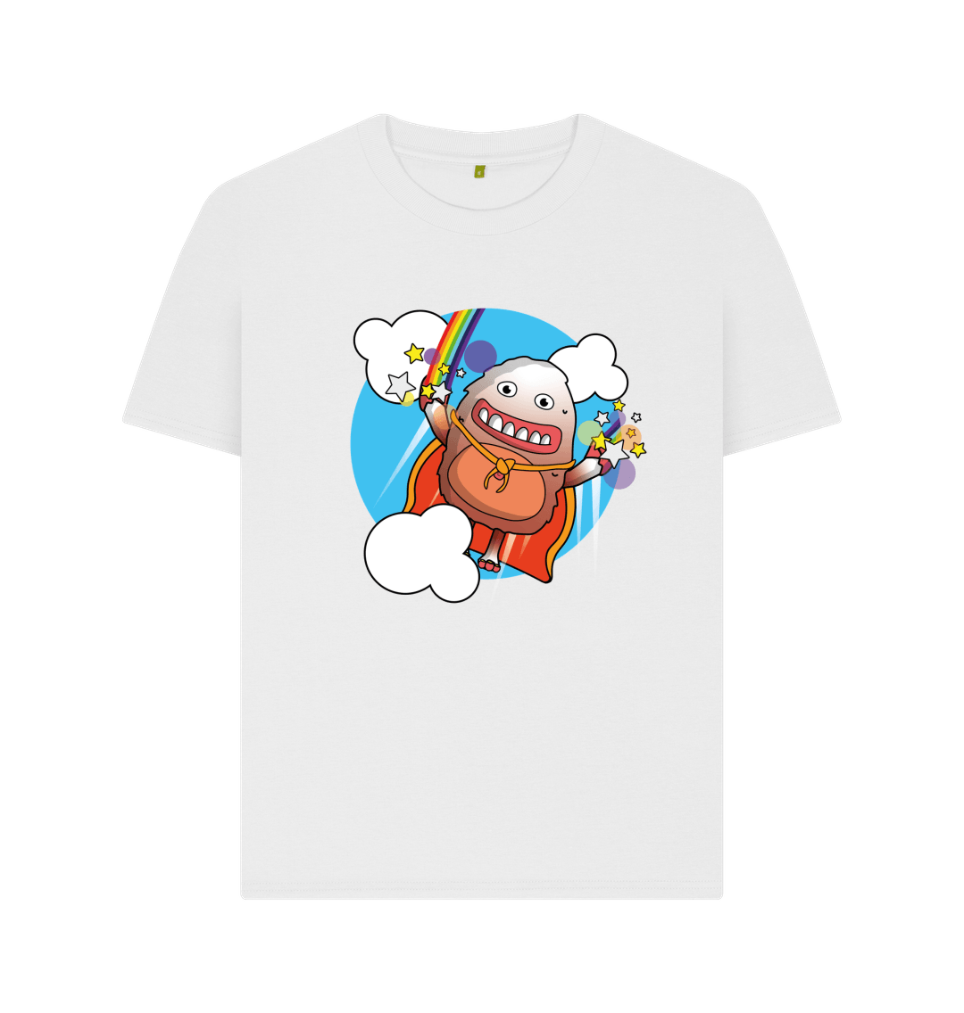 White Organic Cotton Kindness is a Superpower Graphic Only Mental Health Women's T-Shirt