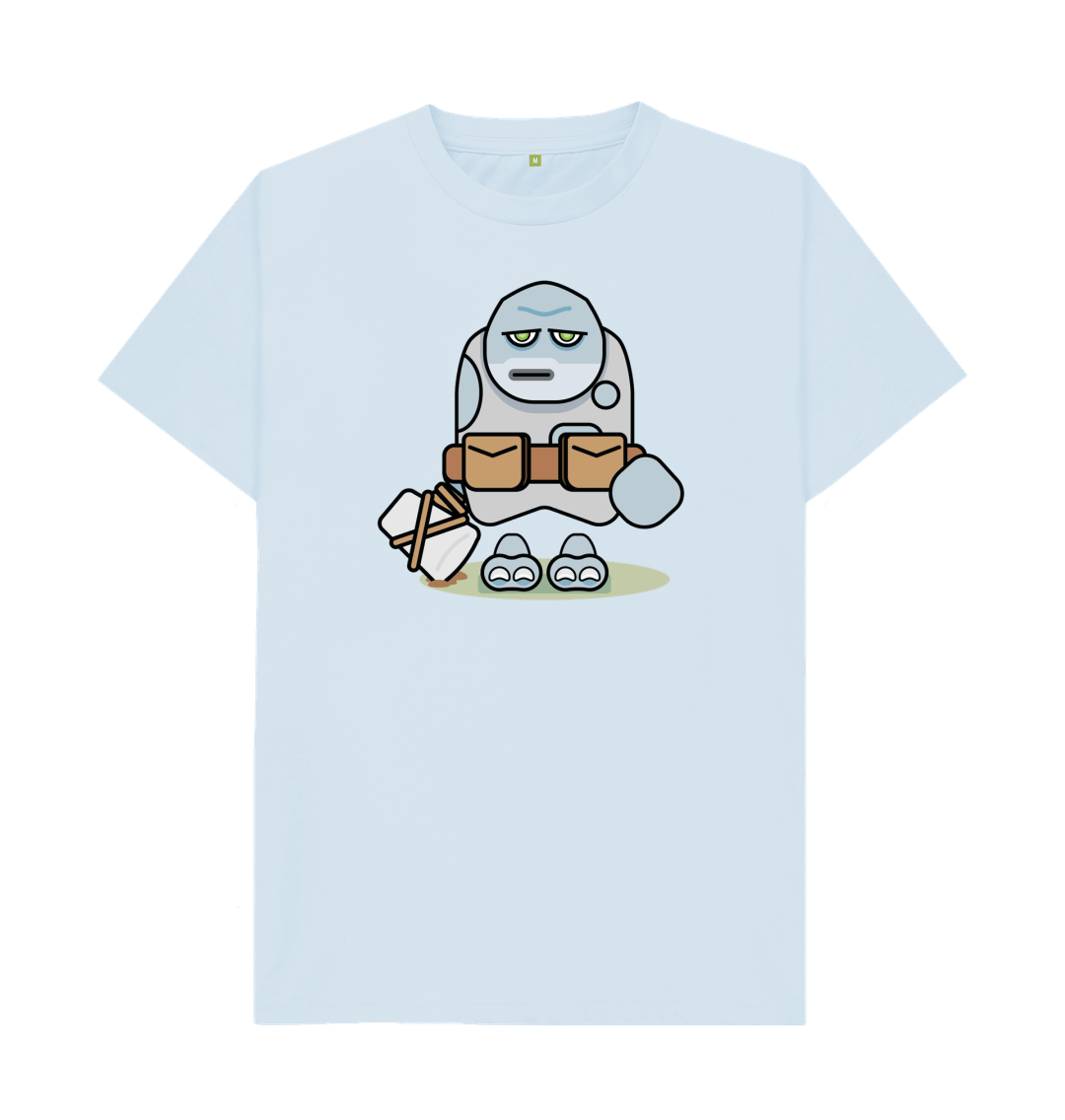 Sky Blue Organic Cotton Troll Orc Men's T-Shirt