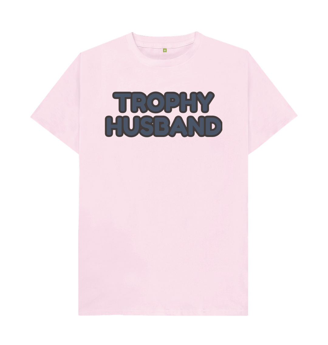 Pink Organic Cotton Trophy Husband Men's T-Shirt