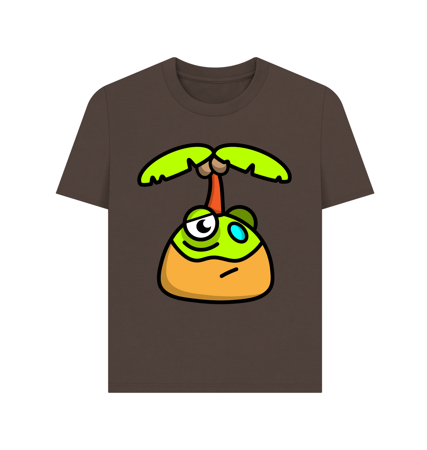 Chocolate Printed T-shirt Front