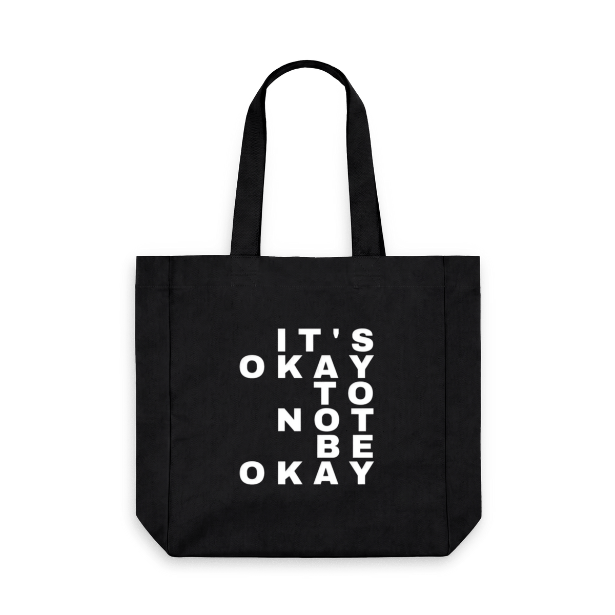 Black Printed Bag Front