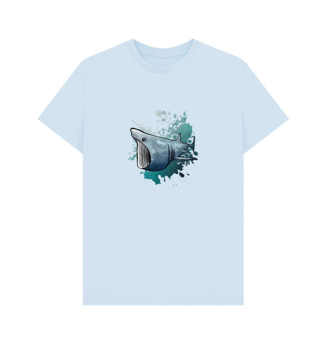 Sky Blue Basking Shark Men's Organic Cotton T-Shirt