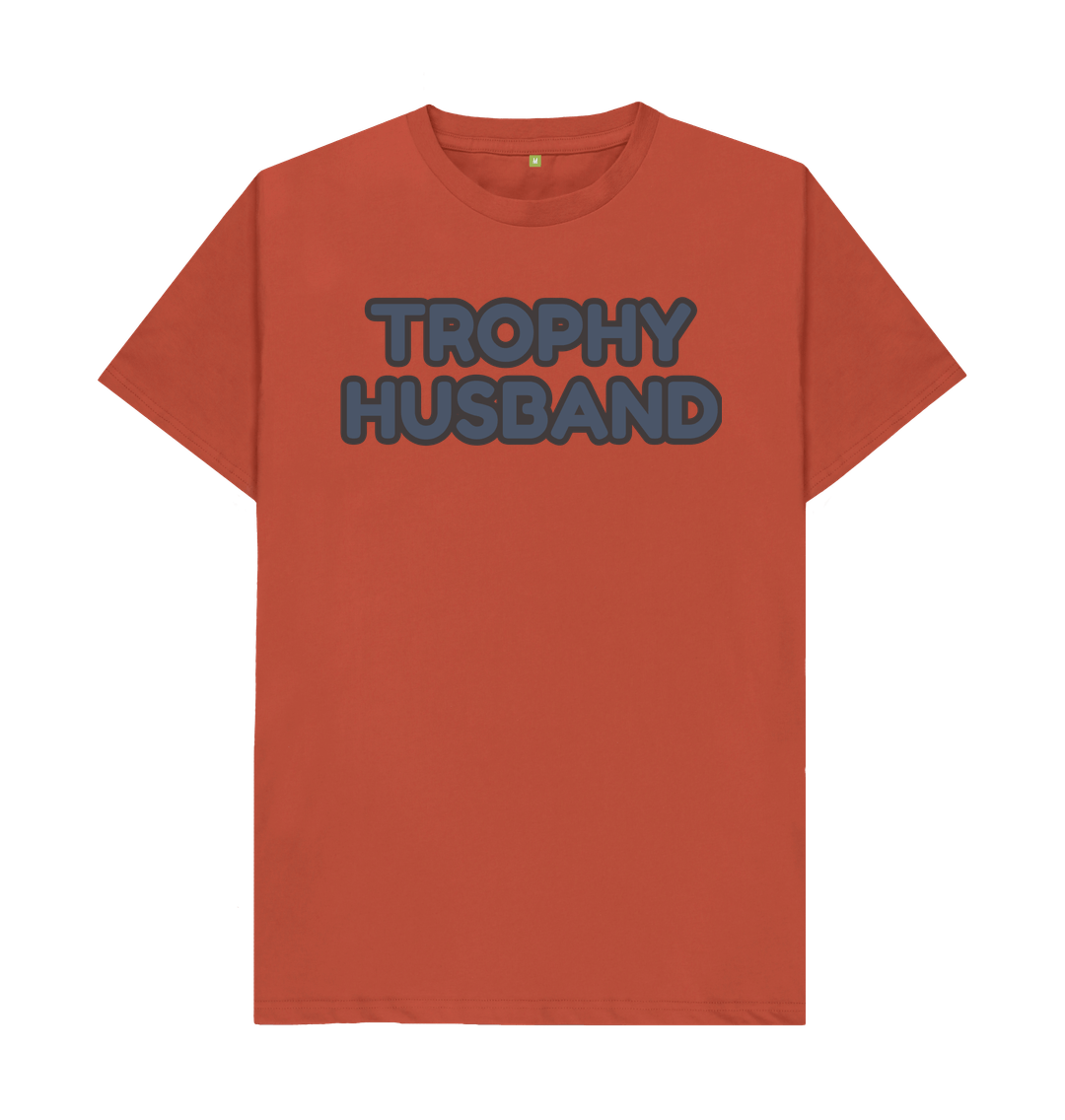 Rust Organic Cotton Trophy Husband Men's T-Shirt
