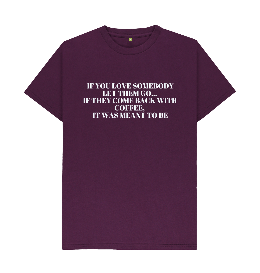 Purple Organic Cotton Men's T-shirt Coffee