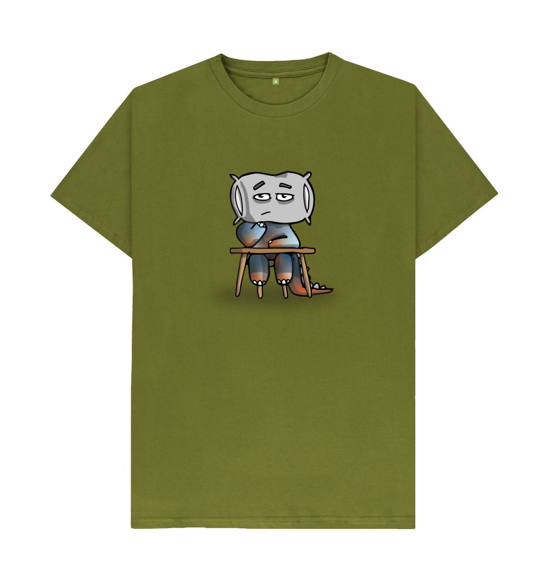 Moss Green I'm Bored That's Okay Men's Mental Health Emotion T-Shirt Organic Cotton No Text