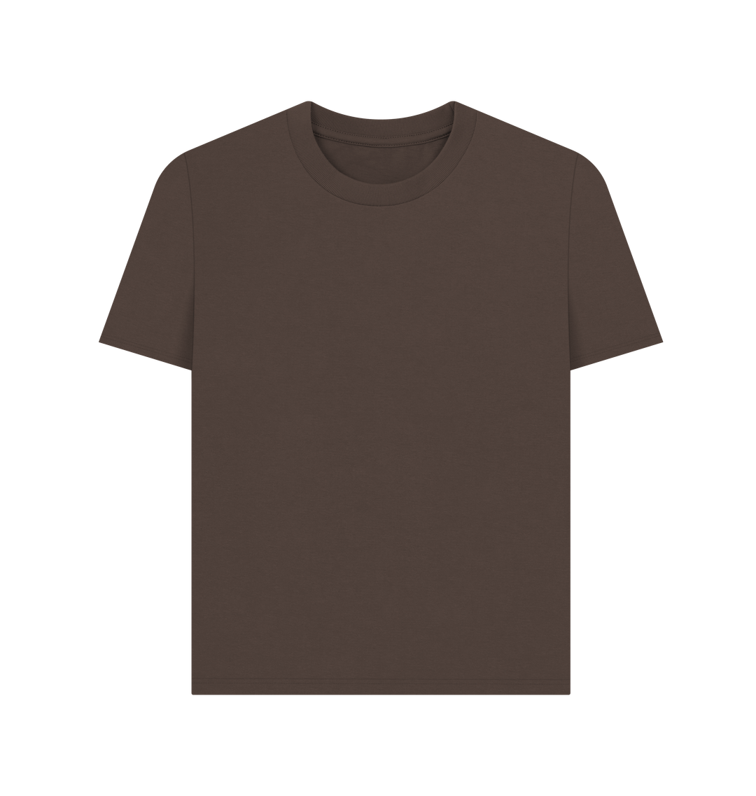 Chocolate Plain Organic Cotton Women's T-Shirt