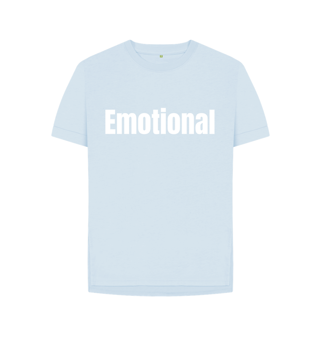 Sky Blue Organic Cotton Woman's Emotional T-Shirt