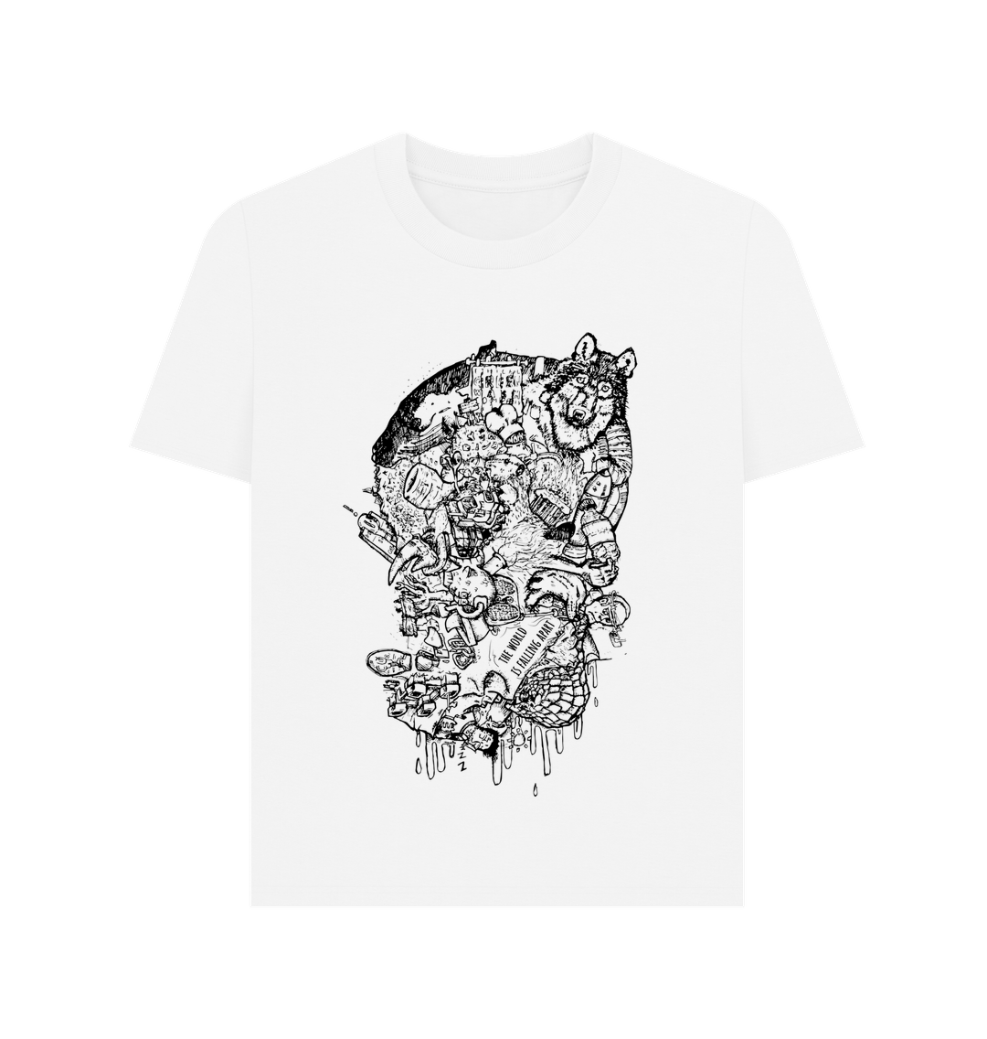 White Environmental Awareness T-Shirt Woman's