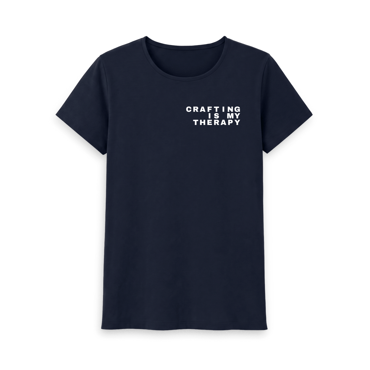 Navy Blue Printed T-shirt Front