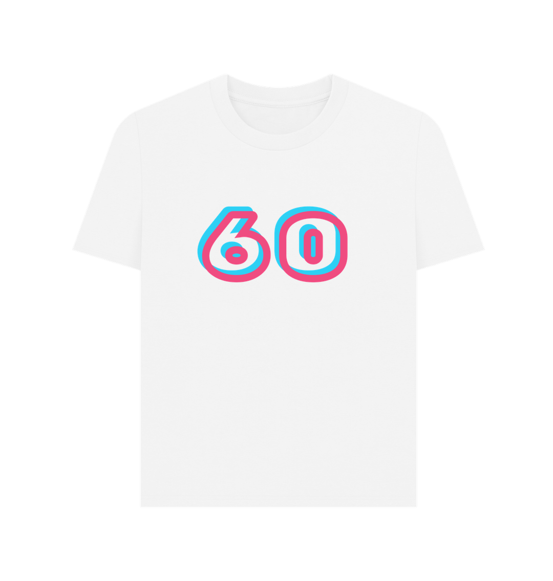 White Organic Cotton Women's 60th T-Shirt