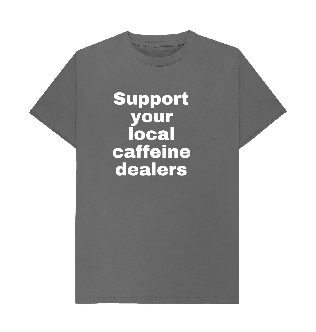 Slate Grey Organic Cotton Men's T-shirt Caffeine