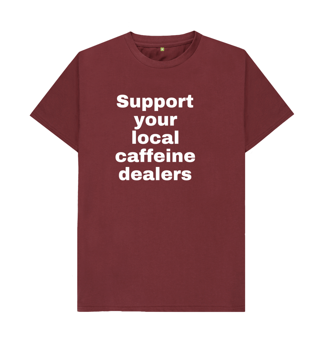 Red Wine Organic Cotton Men's T-shirt Caffeine