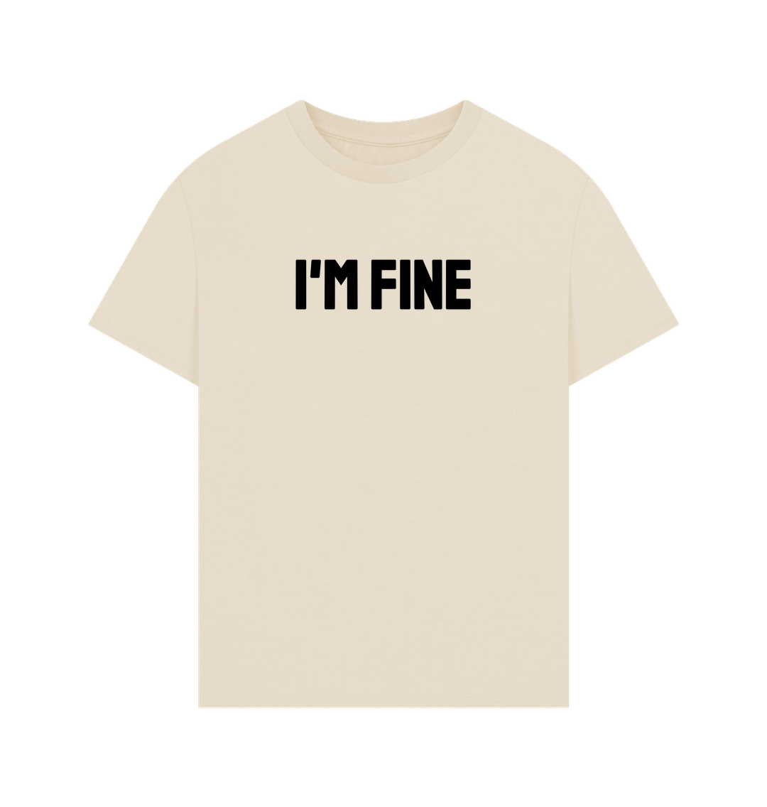 Oat I'm Fine Mental Health Organic Cotton Oversized T-Shirt Men's