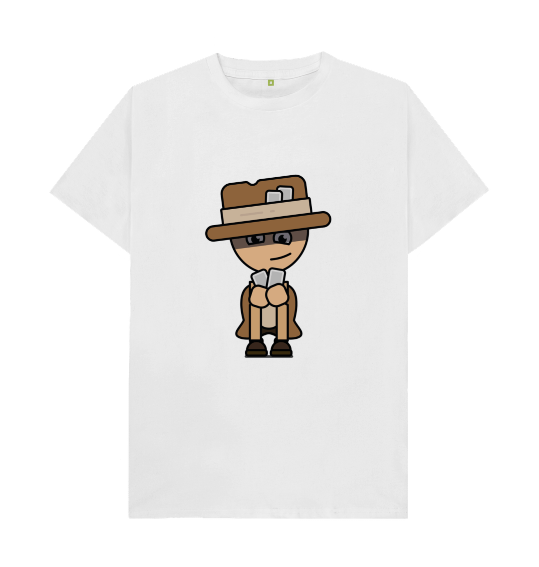 White Organic Cotton Card Player Gambit Men's T-Shirt