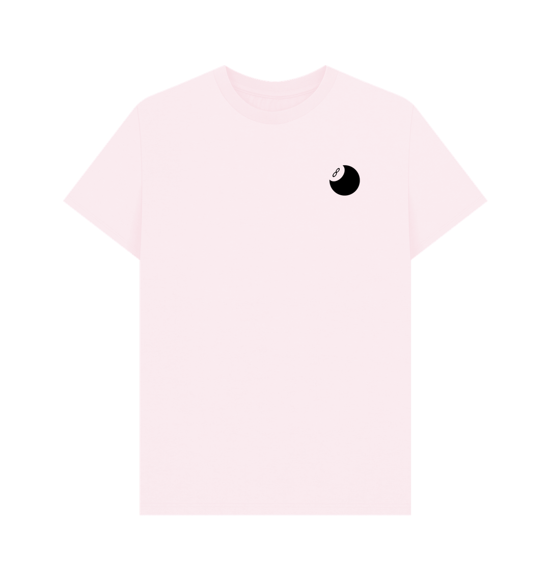 Pink Organic Cotton Men's 8 Ball T-Shirt Small Logo