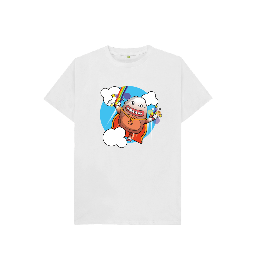 White Organic Cotton Kindness is a Superpower Graphic Only Mental Health Children's T-Shirt