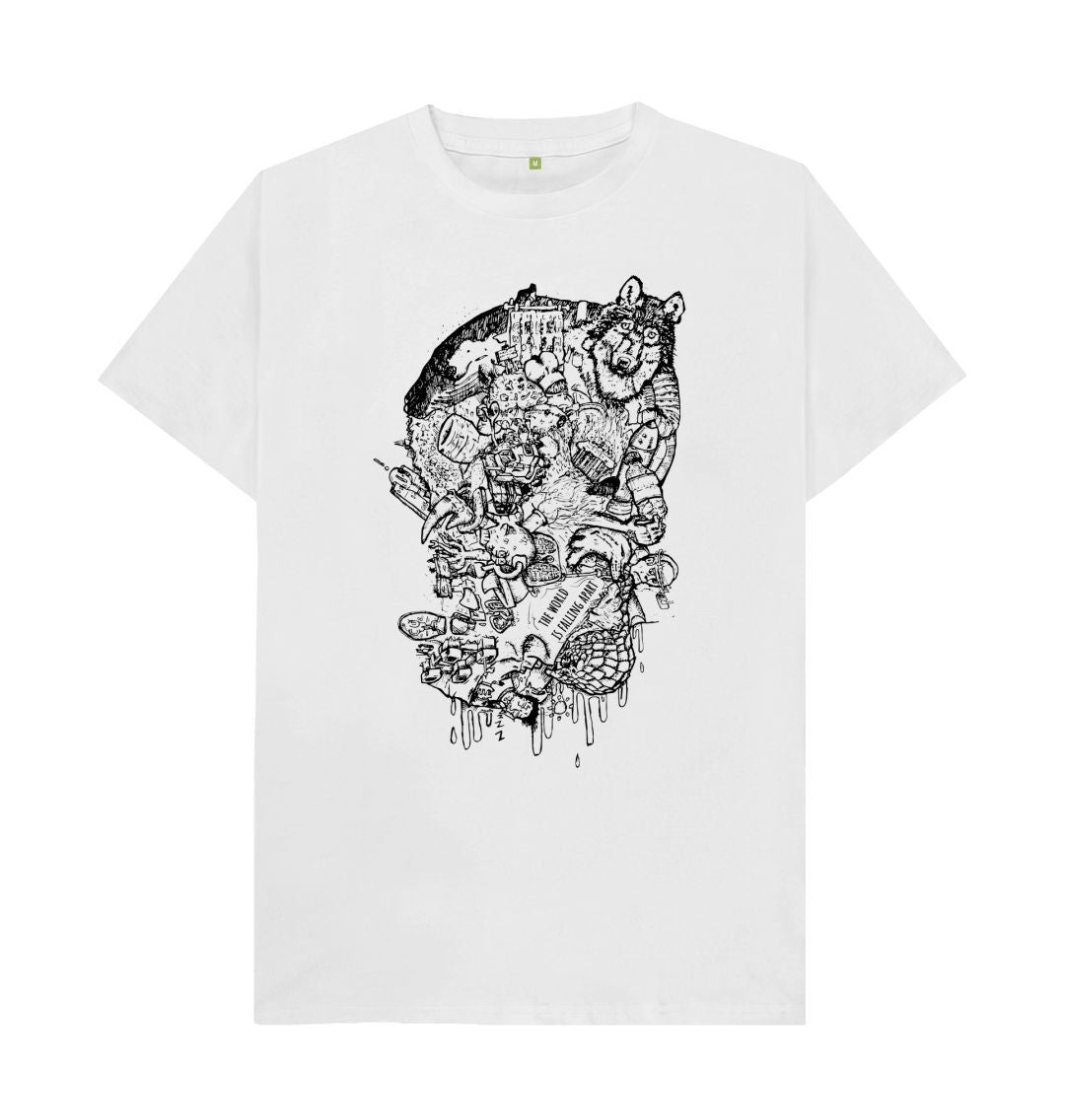 White Environmental Awareness T-Shirt Men's