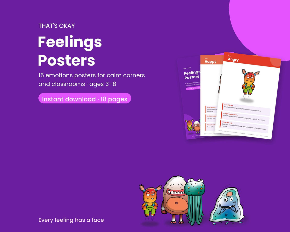 Feelings Posters (Printable PDF Download)