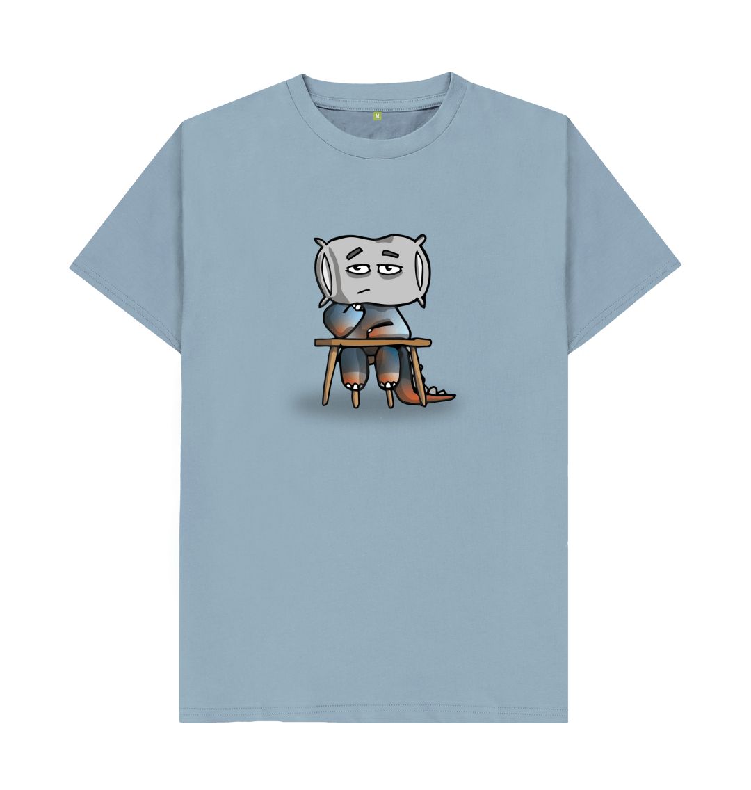 Stone Blue I'm Bored That's Okay Men's Mental Health Emotion T-Shirt Organic Cotton No Text