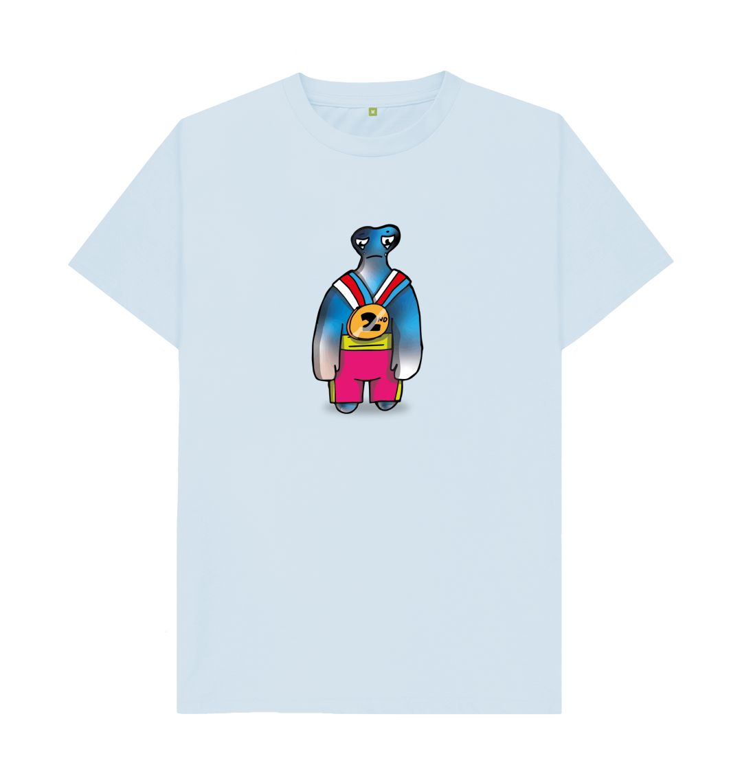 Sky Blue I'm Disappointed That's Okay Men's Mental Health Emotion T-Shirt Organic Cotton No Text