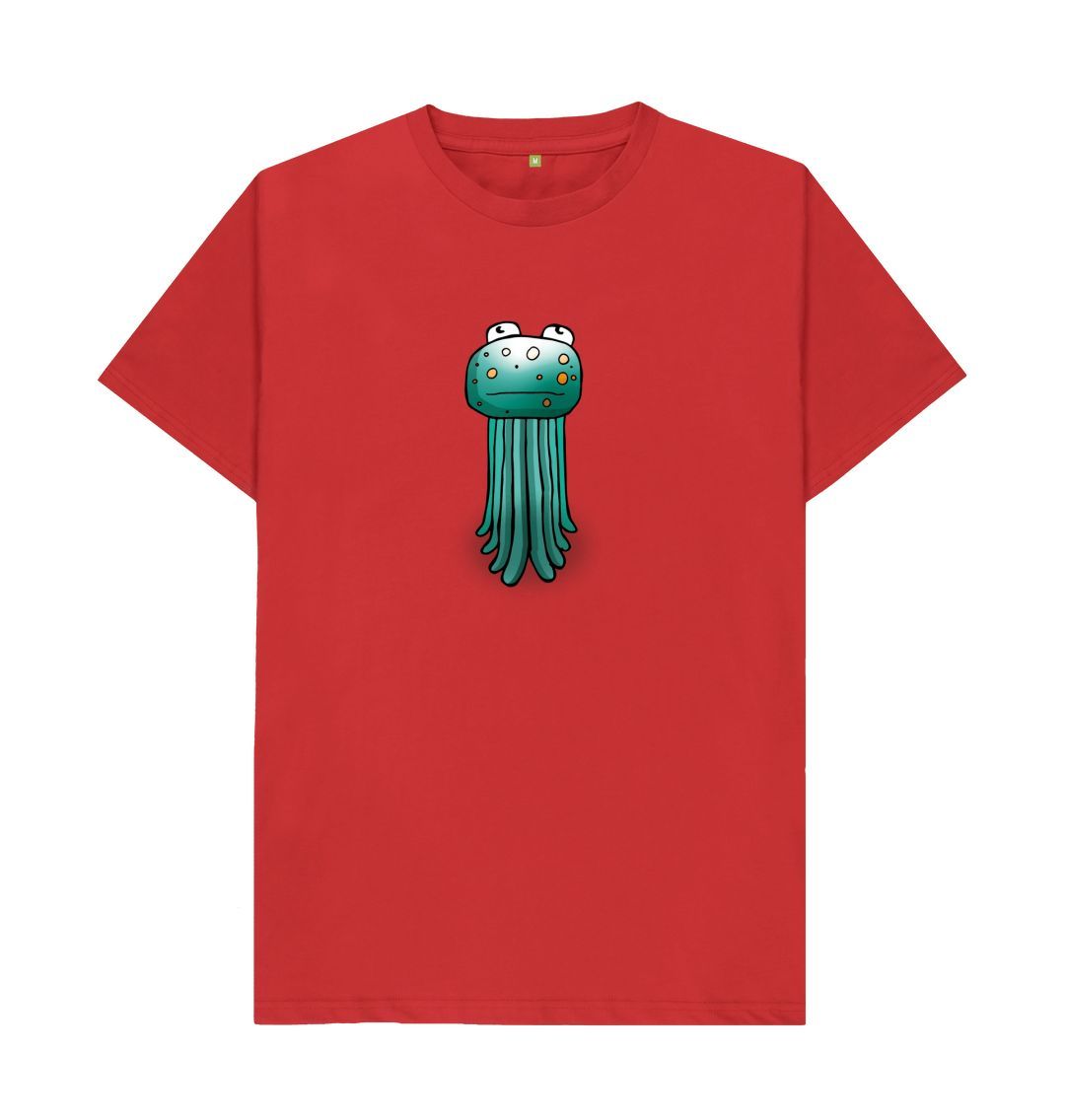 Red I'm Okay That's Okay Men's Mental Health Emotion T-Shirt Organic Cotton No Text
