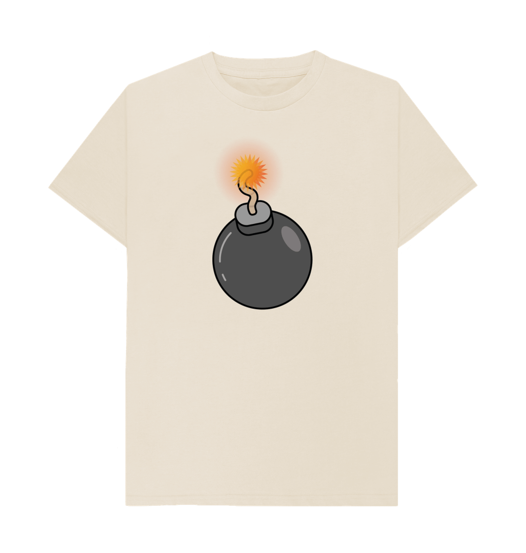 Oat Men's Cartoon Ticking Timebomb Organic Cotton Mental Health T-Shirt