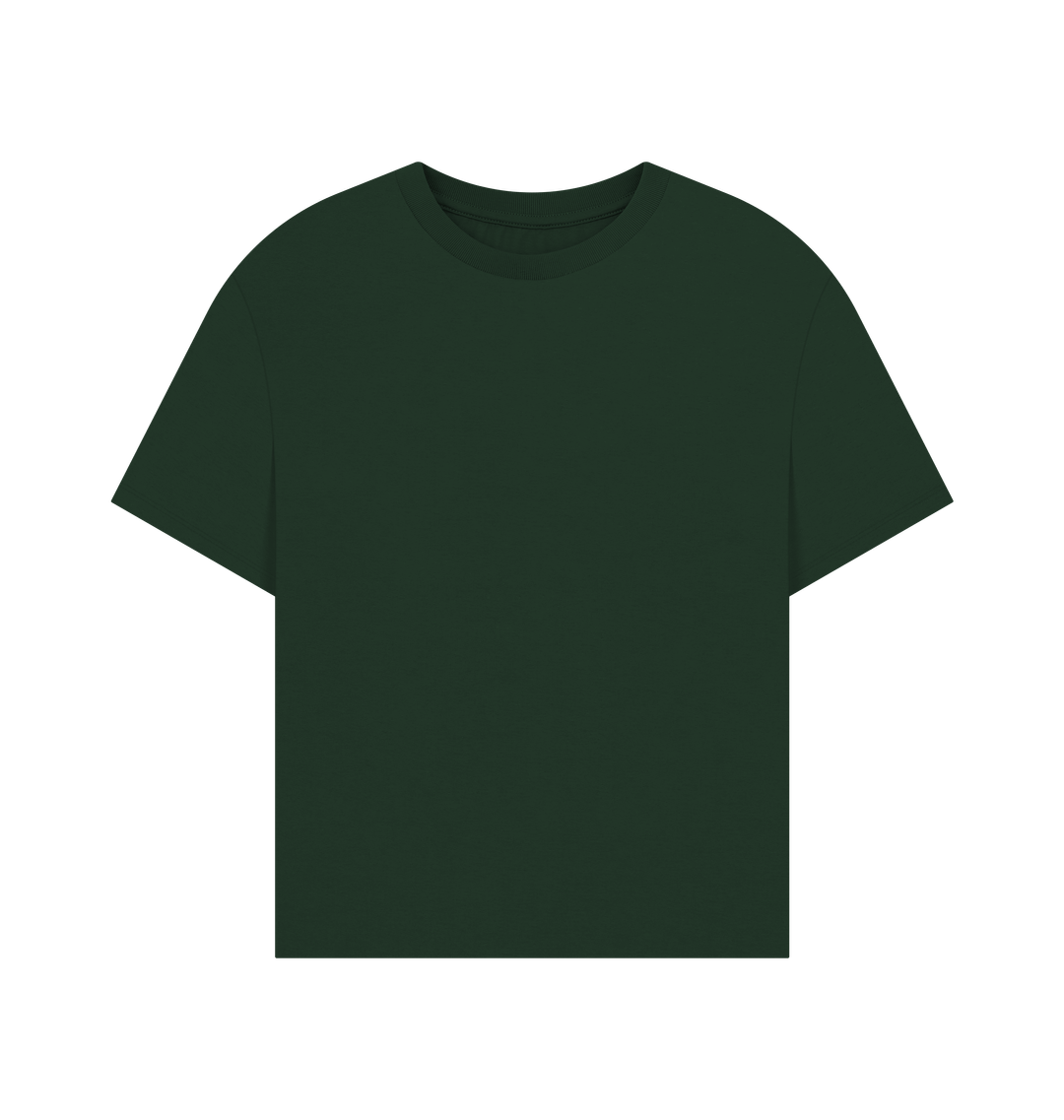 Evergreen Plain Oversized T Shirts Women's Organic Cotton