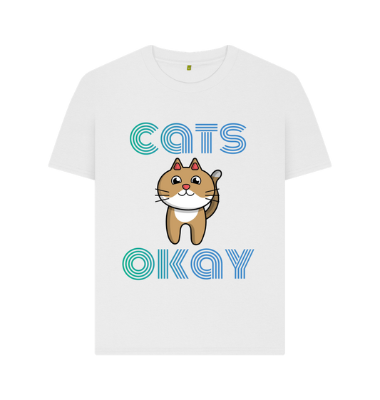 White Organic Cotton Cats Okay Mental Health Women's T-Shirt