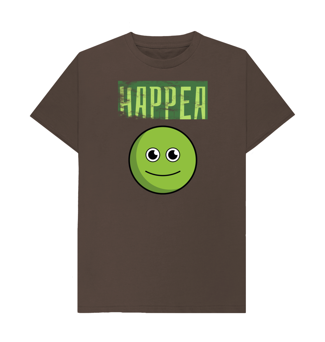 Chocolate Organic Cotton Happea Mental Health Men's T-Shirt