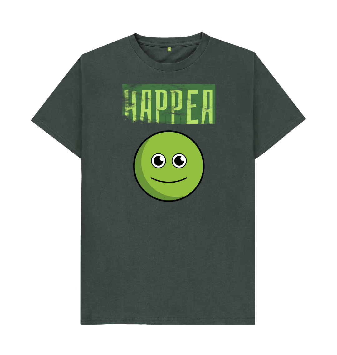 Dark Grey Organic Cotton Happea Mental Health Men's T-Shirt