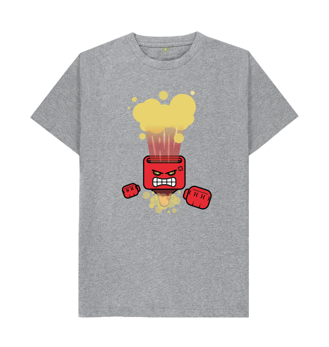 Athletic Grey Organic Cotton Men's Mental Health Angry Spirit T-Shirt