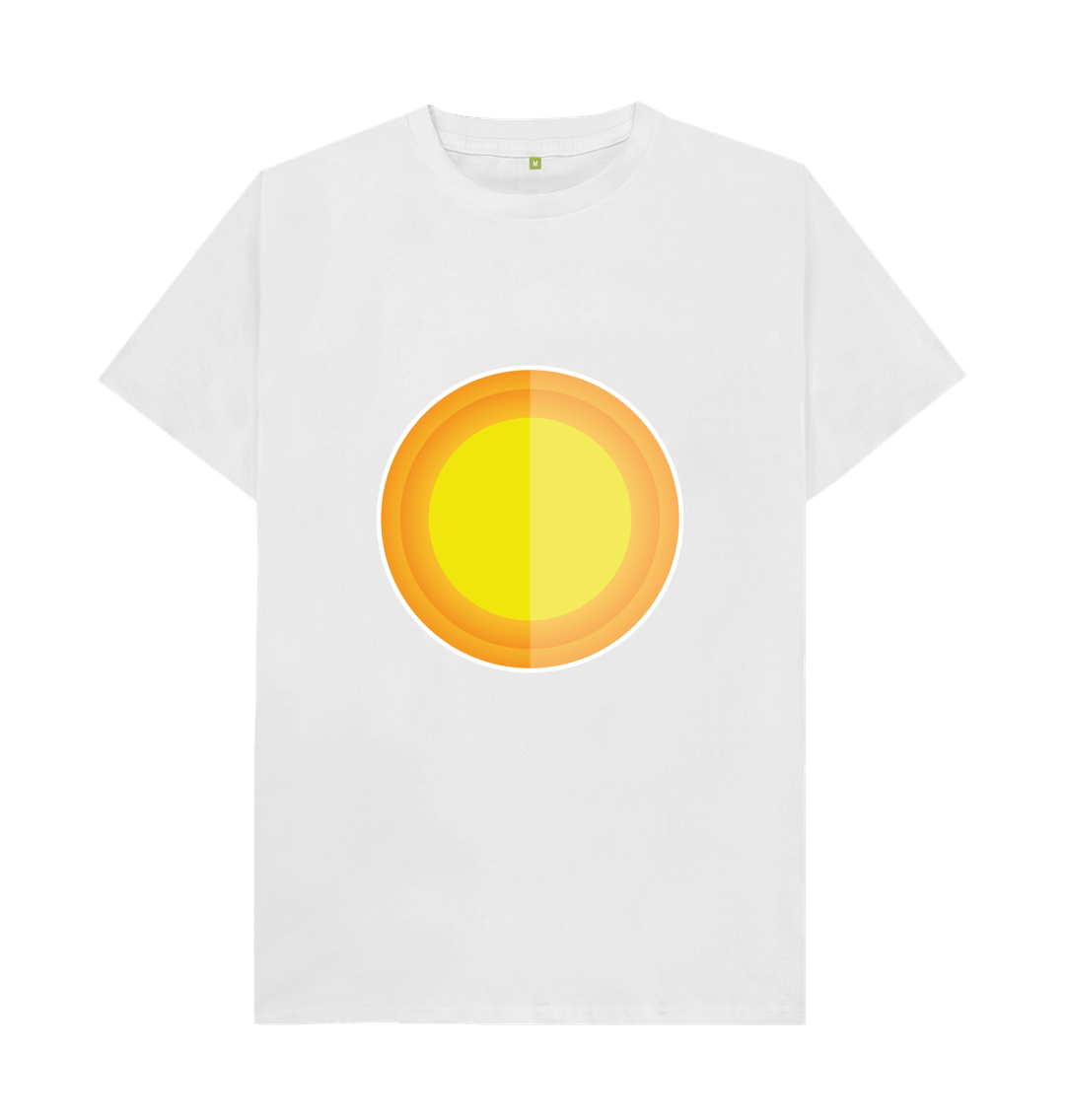 White Organic Cotton Men's Mental Health T-Shirt Sun