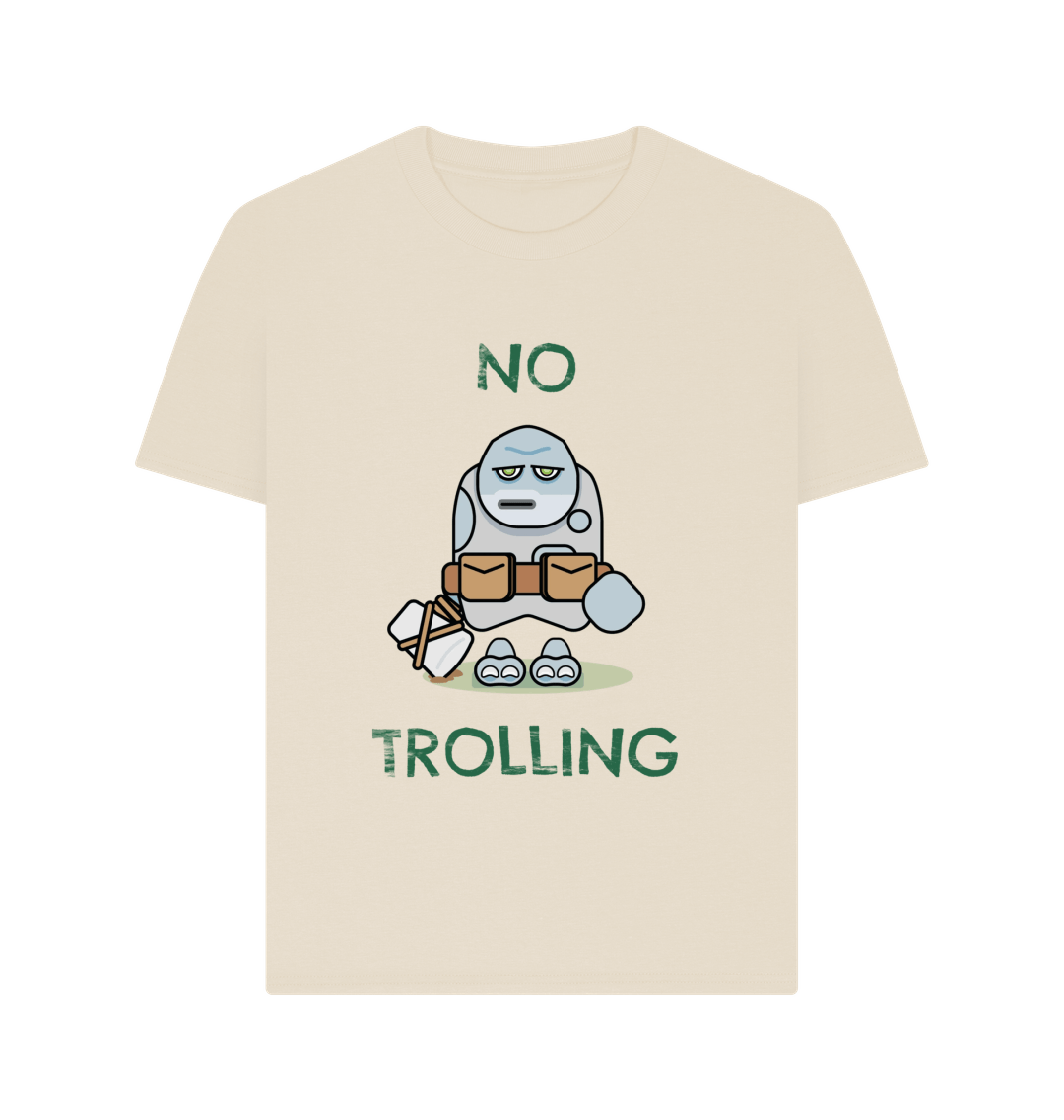 Oat Organic Cotton Woman's Mental Health T-Shirt No Trolling