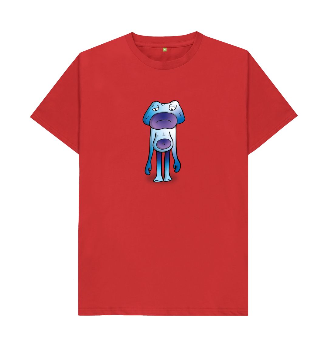 Red I'm Sad That's Okay Men's Mental Health Emotion T-Shirt Organic Cotton No Text
