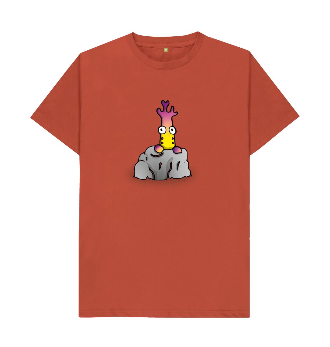 Rust I'm Shy That's Okay Men's Mental Health Emotion T-Shirt Organic Cotton No Text