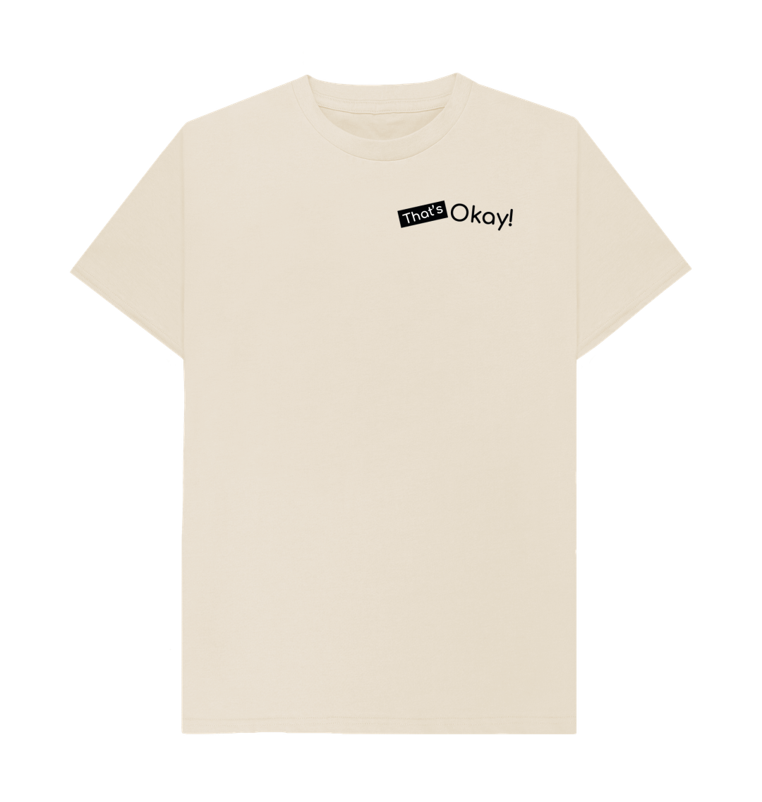 Oat Organic Cotton That's Okay Small Black Logo Mental Health Men's T-Shirt