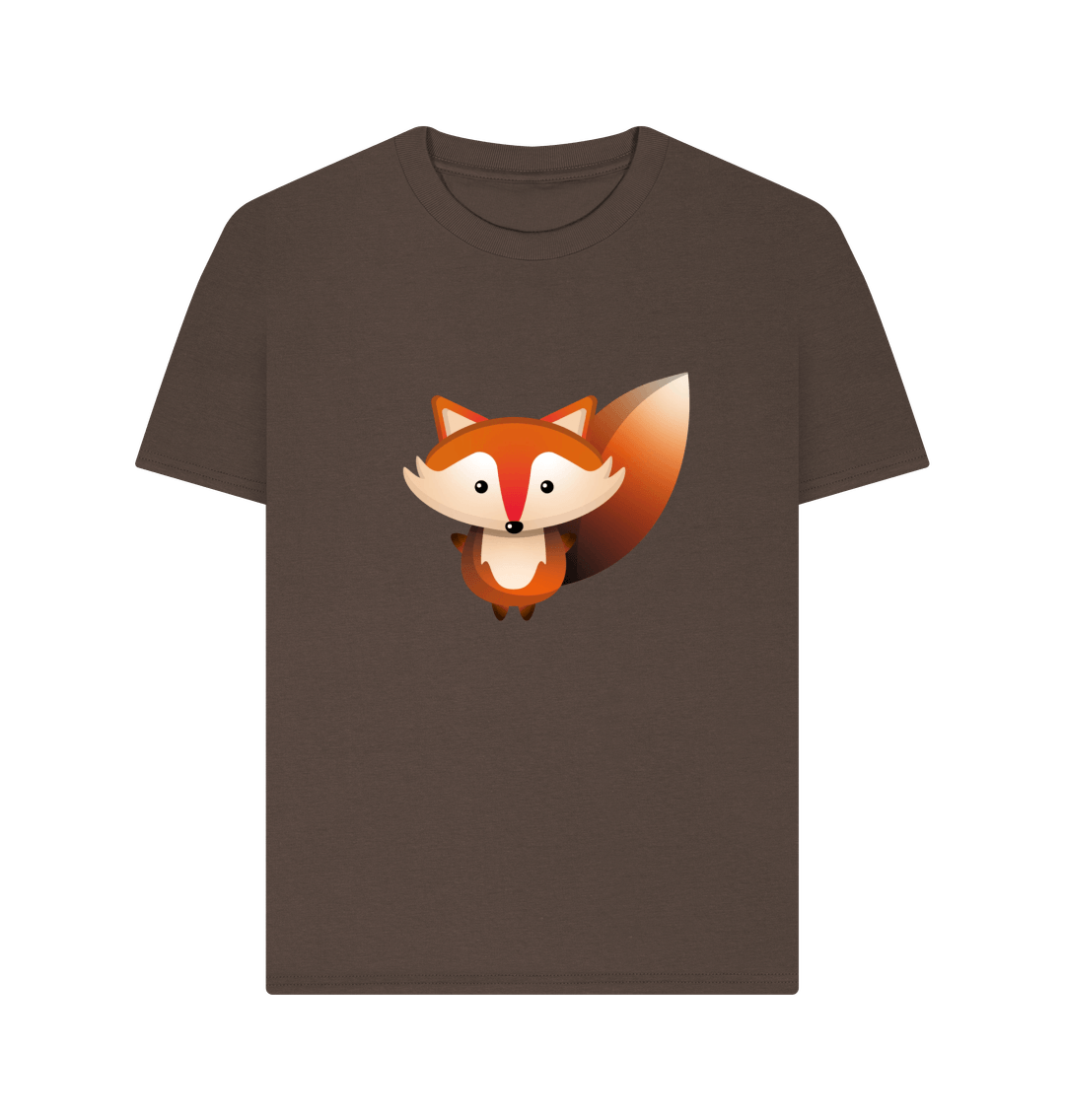 Chocolate Organic Cotton Fox Women's T-Shirt