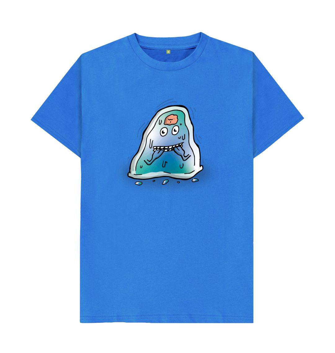 Bright Blue I'm Nervous That's Okay Men's Mental Health Emotion T-Shirt Organic Cotton No Text